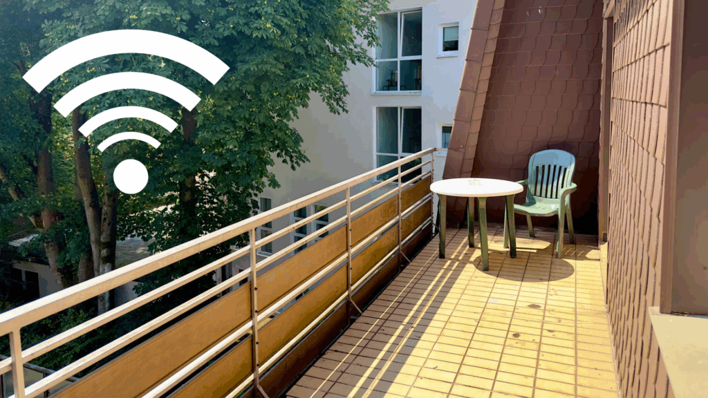 Terrasse mit WLAN Icon